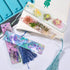 Szecl Bookmark Mold with Tassels, Rectangle Bookmark Silicone Mold for Epoxy Resin Casting 3.90 inch Resin Bookmark Mold Kit with 10 Pcs Colorful ...