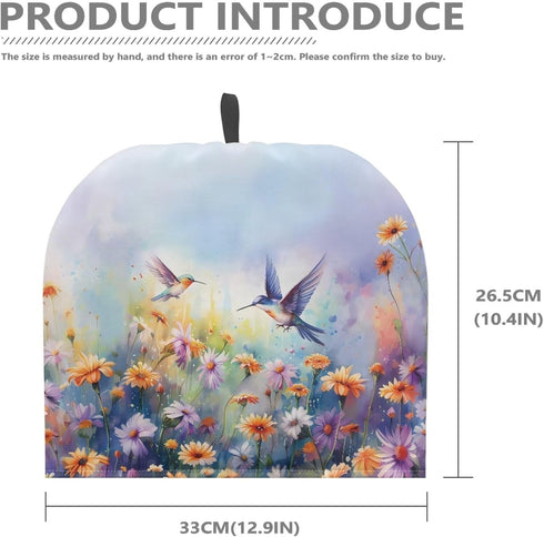 Teapot Cozy Kettle Cover Tea Pot Cozy Cover Fits Most Teapots Large Teapot Cover for Keeping Warm Double Layer Thickening Tea Warmer, Hummingbirds...
