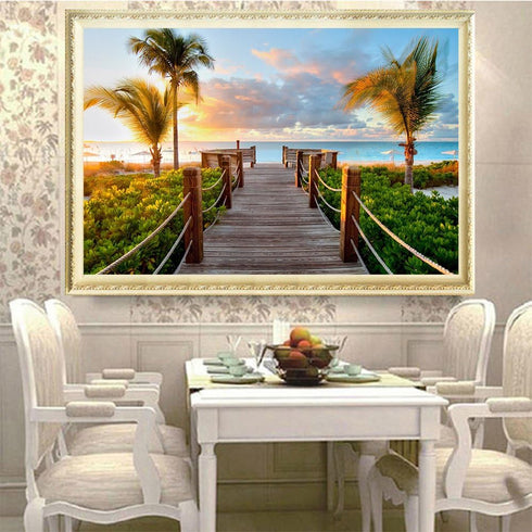 Fipart 5D Diamond Art Painting Kit?Wall Stickers for Living Room Decoration? Bridge(14X18inch/35X45CM)......
