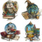 ZuoAnLF 4 Packs Stamped Cross Stitch Kits for Adults,Stamped Cross-Stitch Needlepoint Counted Kits Beginners,Embroidery Kit Arts and Crafts for Ho...