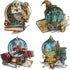 ZuoAnLF 4 Packs Stamped Cross Stitch Kits for Adults,Stamped Cross-Stitch Needlepoint Counted Kits Beginners,Embroidery Kit Arts and Crafts for Ho...