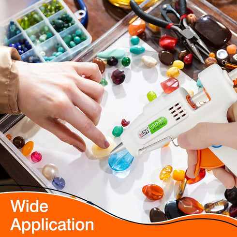 Mini hot glue gun Kit with 30 Glue Sticks, Hot Melt, High Temp for School Crafts DIY Arts and Quick Home Repairs (Orange Glue Gun)...