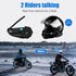 EJEAS Q2 Motorcycle Helmet Bluetooth Intercom, Motorcycle Bluetooth 5.1 Headset with Stereo Sound Effect and Quick Pairing Function for 2 Riders T...