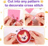 Caydo 5 PCS Cross Stitch Kits for Kids with Cats and Dogs Patterns Stamped Cross Stitch Kits for Beginners DIY Key Chain, Backpack Charms, Craft O...