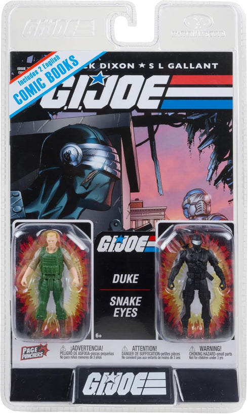 McFarlane Toys - G.I. Joe Page Punchers 2pk Duke and Snake Eyes 3in Action Figures with 2 Comics...