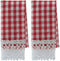 Dolls House Red Gingham Tea Towels Miniature Kitchen Cafe Accessory...