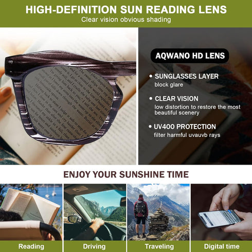 AQWANO 2 Pairs Reading Sunglasses Women Fashion Designer Cat Eye Outdoor Sun Readers Leopard with Spring Hinges Not Bifocals?1.0...