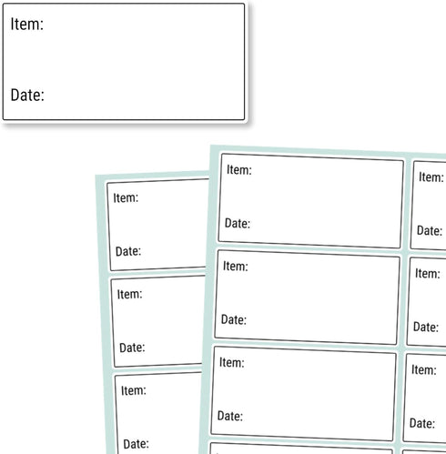 200 Pieces, 2" x 1", Removable Food Labels for Freezer Storage, Date Stickers to Write On...
