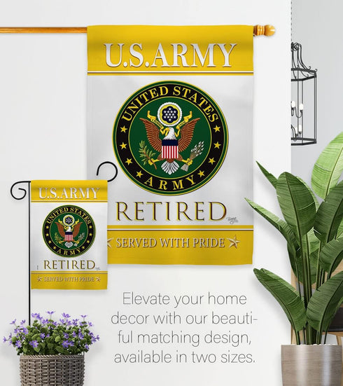 Breeze Decor US Army Garden Flag Armed Forces Rangers United State American Military Veteran Retire Official House Decoration Banner Small Yard Gi...