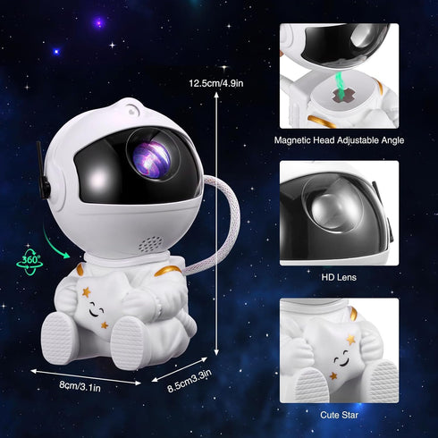2024 Astronaut Galaxy Projector, Star Projector Galaxy Night Light with Remote Control, Starry Nebula Space Buddy Projector for Bedroom, Gifts for...