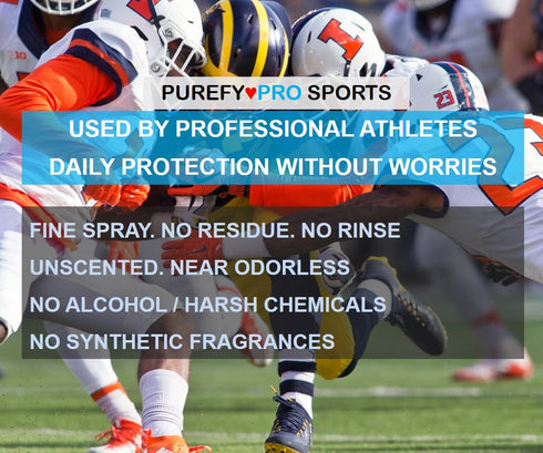 Purefypro Sports Equipment Disinfectant Spray - (3.4oz, 2pk) TSA Travel Size. Kills 99.9999% MRSA, HIV, Athlete Foot Fungus, Virus and Fungi. No R...