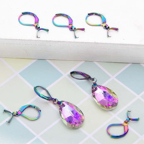 20pcs Stainless Steel Leverback Earring Hooks Hypoallergenic Ear Wires Buckle Hooks with Pendant Clasps for DIY Dangle Earrings Jewelry Making Sup...