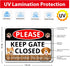 Dog Sign Decor, Dog Keep Gate Closed Sign, No Matter What the Dogs Say Sign, Dog on Premises Outdoor Sign, 2Pack -12"x8" Reflective Aluminum,Welco...