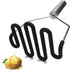 Jell-Cell Potato Masher - Silicone Protect Body with Premuim Stainless Steel Non-Scratch Cookware for Smooth Mashed Potato Vegetables and Fruits C...