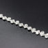 Jerler Rhinestone Trim, Crystal Rhinestone Chain Applique, Ideal for DIY Decoration and Wedding Clothing Embellishments, 0.4" Width (Silver, 1 Yar...