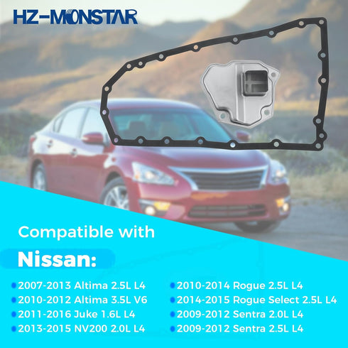 Automatic Transmission Filter Oil Pan with Gasket Kit Compatible with 2007-2017 Nissan Rogue Altima Juke Replace 31397-1XF0D 31728-1XF03 31728-1 X...