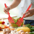 Healeved Silicone Flexible Forks Silicone Cooking Fork Nonstick Blending Fork Ultimate Fork for Cooking Utensil for Kitchen Stir Mix Mash Red...