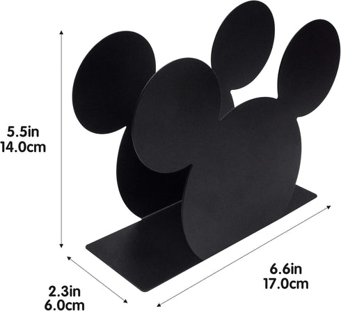 BLACK Mickey Head Premium Stainless Steel Napkin Holder Stand for home kitchen table party RV camper restaurant...