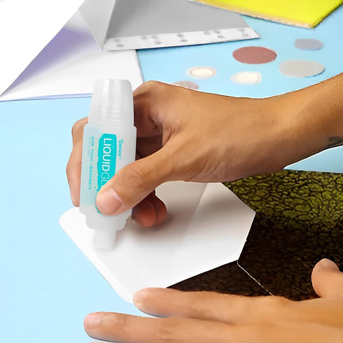 Darice Liquid Glue 3 Pack - 1 Oz Adhesive Glue for Scrapbooking Photo Mounting - Crafting Glue with Dual Tip Dispenser for Precise to Full Coverag...