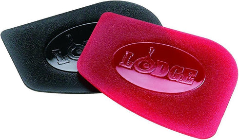Lodge Polycarbonate Red and Black Pan Scraper, Set of 6...