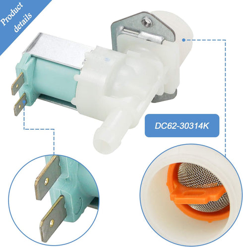 DC62-30312J & DC62-30314K Washer Cold and Hot Side Water Valve Set Replacement for Kenmore Samsung Washer 1810145 DC62-30314H AP4204535 by TOMOON