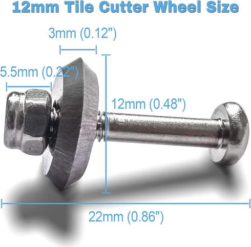 Tile Cutters 12mm Scoring Wheel 14A For All Sigma Pull Handle, 2pcs Alloy Manual Tile Cutter Wheels Replacement for Ceramics, Porcelain, Glass, Ce...