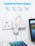TROND South Africa Power Adapter 2 Pack - US to South Africa Travel Plug Adapter with 4 Outlets 2 USB (1 USB C), Type M Power Converter Adaptor fo...