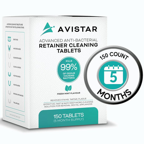 Retainer Cleaner Tablets - Mint Flavor Denture Cleaning Tablets & Invisalign Cleaner - Mouth Guard Cleaner Tablets, Denture Cleaner, Aligners & Ni...