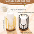 Bathroom Cup Dispenser with Acacia Wood Stand - Essential Bathroom Accessories for Toothbrush Holders & Mouthwash Cup Dispenser on Vanity Countert...