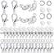 1600 Pcs Jewelry Making Accessories Set with 100 Pieces Lobster Claw Clasp 300 Pieces Bead Tips Knot Covers 600 Pieces Crimp Tube Beads and 600 Pi...