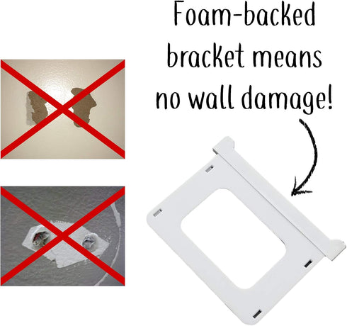 The No-Screwups Remote Control Holder by Mount Genie (White): Wall Mount with No Damaging Screws or Tape. Installs in seconds on any light switch....