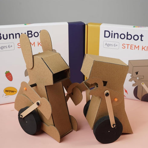 Dinobot STEM Kits for kids age 8-10 5-8, DIY Toy Dinosaur Robot, Learning science experiments in Linkage Structure Basic Electronics, Arts and cra...