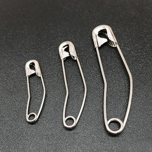 50PCS 54mm(2.1") Curved Safety Pins Silver Quilting Basting Pins, Bent Safety Pins for for Art Sewing,Crafting, Knitting,Garment Fastening and Jew...