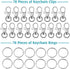 140Pcs Keychain Hooks with Key Rings, Flasoo Keychain Hardware with 70Pcs Swivel Clasps Lanyard Snap Hook and 70Pcs Keychain Rings for DIY Crafts,...