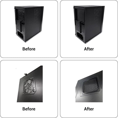 120mm Fan Dust Filter PC, 10Pack PVC Computer Dust Filter Mesh Dustproof Case Cover PC Cooler Fan Filter Grills with 40pcs Screws for Computer Coo...