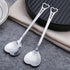 20 Pieces Heart Shaped Stainless Steel Dessert Spoons 5.7inch Coffee Spoon Teaspoon Stirring Spoon Ice Cream Spoon for Home, Restaurant Kitchen, C...