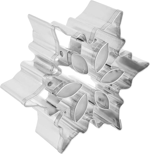 CybrTrayd Snowflake "B" Cookie Cutter with Cutouts, 3", Silver...