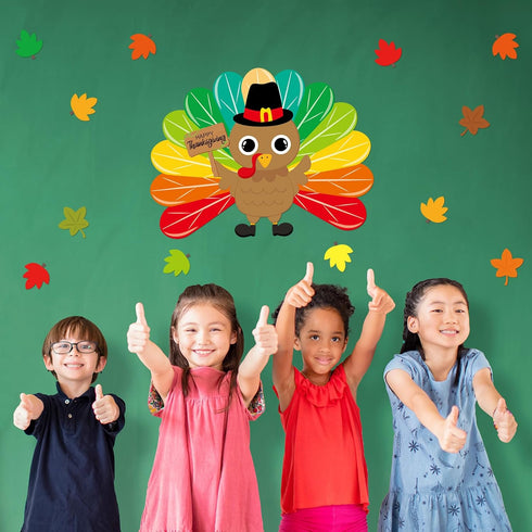 Turkey Bulletin Board Decoration Set Thanksgiving Turkey Cutouts Fall Classroom Decor School Supplies...