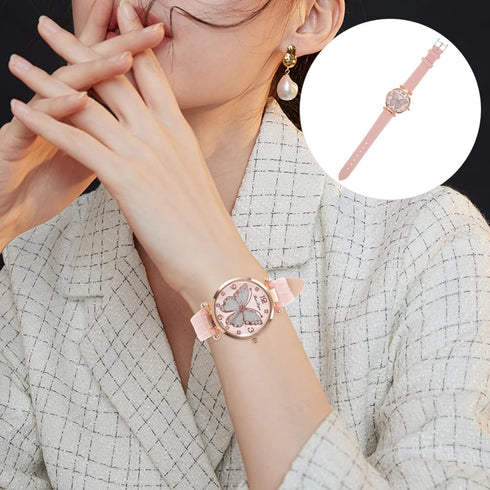 Women Wrist Watch:Analog Q-uartz Watch Butterflies Dial for Women...