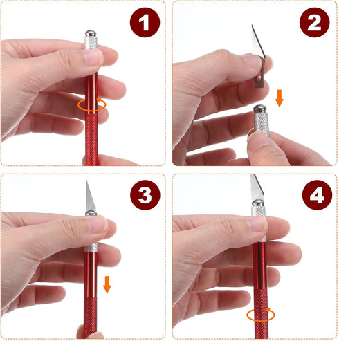 (6" x 8") A5 Cutting Mat, Exacto Knife Precision Carving Craft Hobby Knife Kit (#11#16#17) for DIY Art Work Cutting, Hobby, Stencil, Scrapbooking...