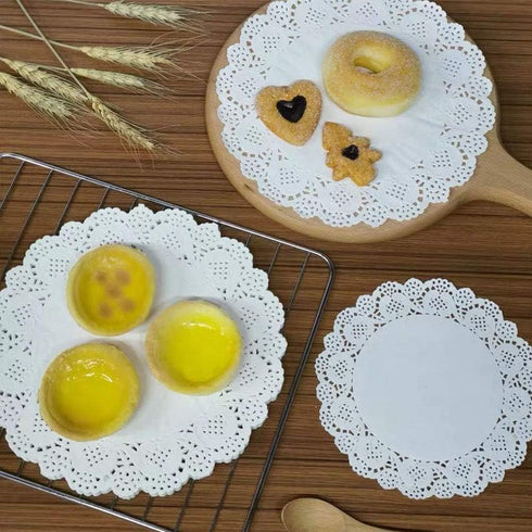 Paper Doilies, 100 Pieces 6.5" Lace Doilies Paper Round Decorative Paper Placemats?Bulk for Cake, Desert, Wedding, Tableware Decoration...