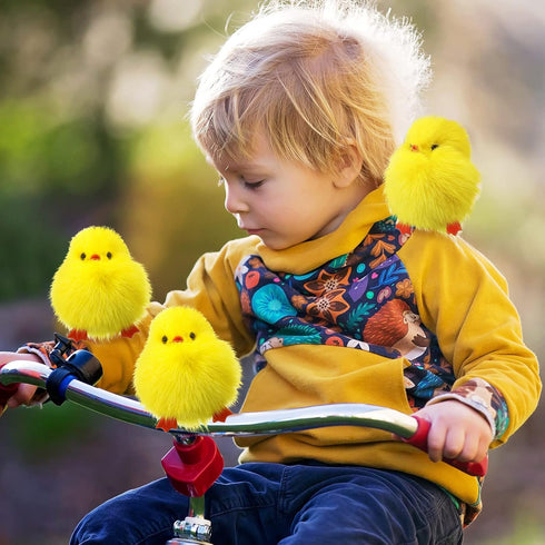 24 Pcs Small Chicken Keychain 3 Inch Realistic Plush Farm Chick Mini Ornaments Yellow Fluffy Chicken Stuffed Animal Soft Chicken Toy Photography P...