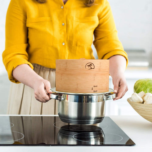 Bamboo Steamer Ring Adapter | Fits 8" to 13" Bamboo Steamer Basket | Stainless Steel Steaming Ring for Dumplings, Dim Sum, Veggies, and Cooking Es...