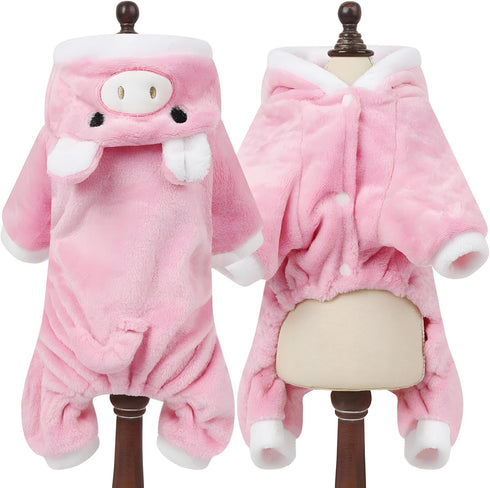 NACOCO Dog 2019 Pig Costume Small and Medium Pet New Year Hoodie Cat Halloween Chriasmtas Party Warm Coat(M)...
