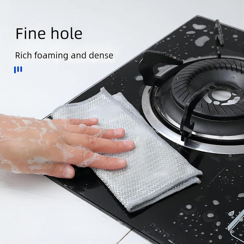 6 Pieces Double Multipurpose Wire Dishwashing Rag for Wet and Dry Dish, Multifunctional Non Scratch Wire Dishcloth, Kitchen Cleaning Rags (6-PCS)...