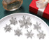 9PCS Christmas Snowflake Brooches Winter Holiday Rhinestone Snowflake Brooch Pins Set for Women Men Family Christmas New Year Gifts...