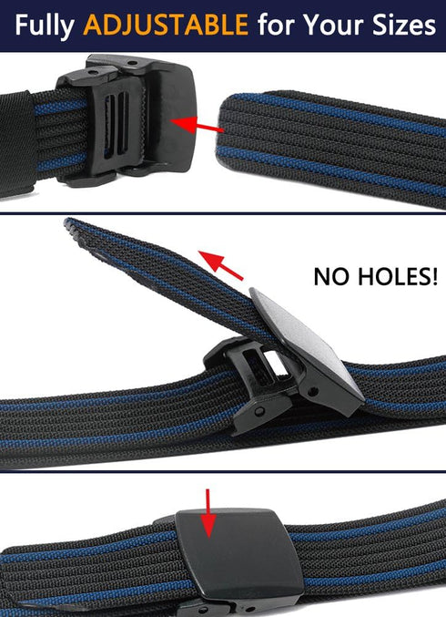 LionVII Nylon Belts Men, Breathable Web Belt with YKK Plastic Buckle Durable for Working, Trim to Fit 28-49" Waist...