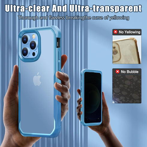 Privacy Case Compatible for iPhone 14 Plus 6.7 Inch, Full-Body Case Clear Anti-Peeping Bumper Case with Built-in 9H Tempered Glass Screen Protecto...