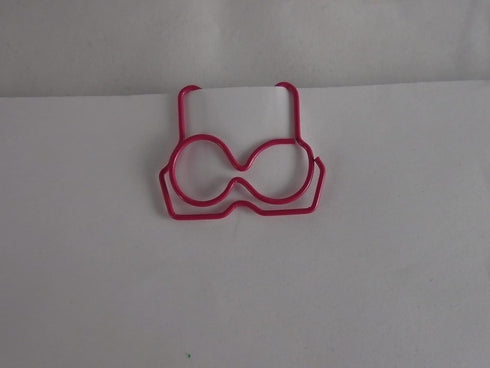 100 Count Bra Bikini Shaped Paper Clips Great for Paper Clip Collectors or Office Gift - Comes in Round Tin with Lid and Gift Box - Pink...