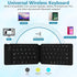 Foldable Bluetooth Keyboard, Portable Wireless Keyboard Rechargeable Full Size Ultra Slim Folding Keyboard Compatible iOS Android Windows Smartpho...